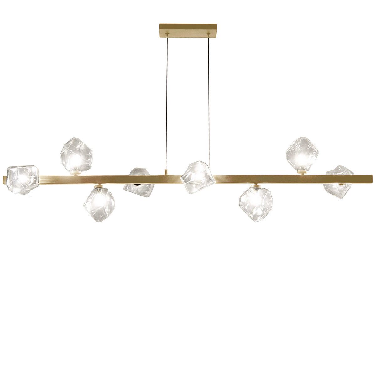 Suspension linéaire Pearlene Laiton vieilli – Dainolite