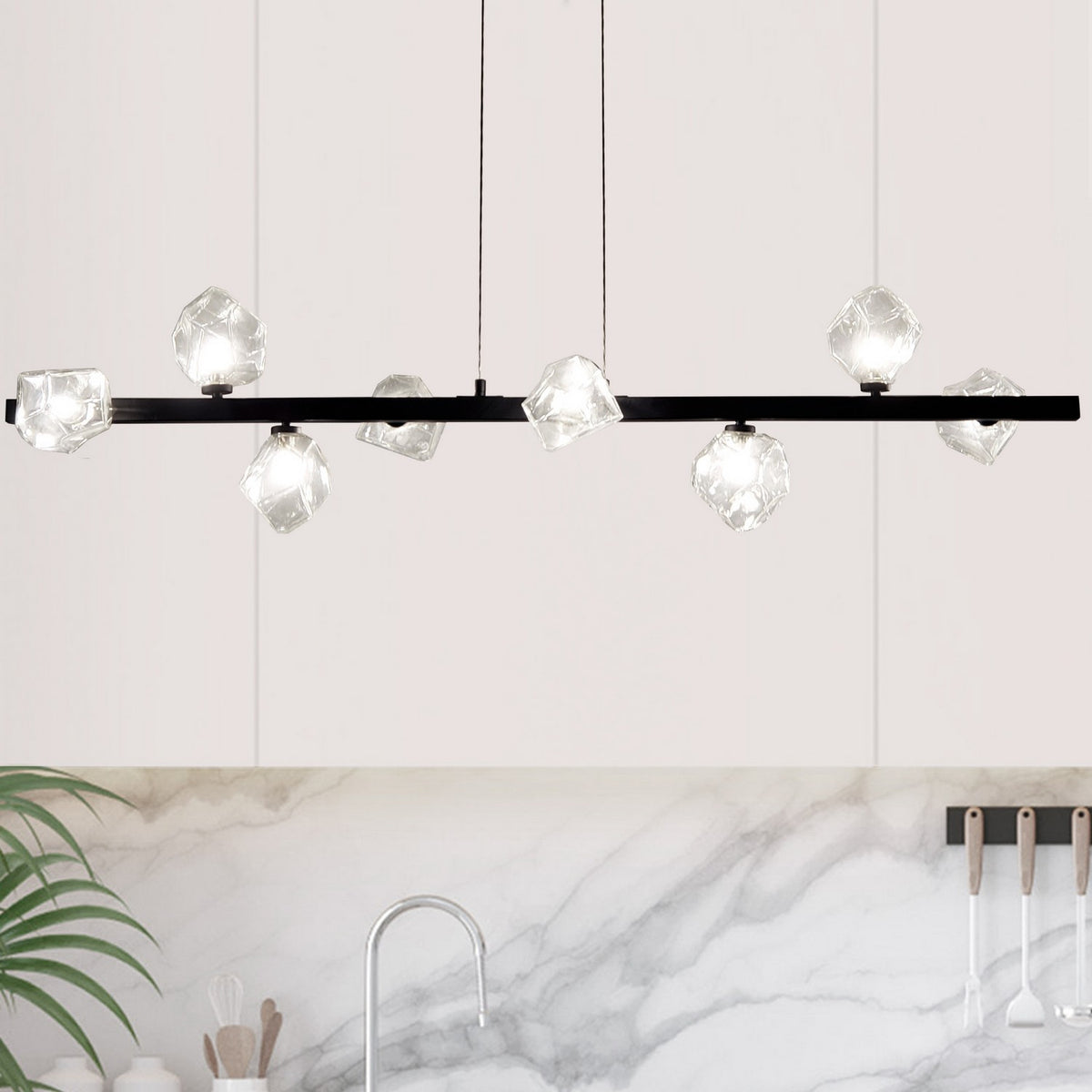 Suspension linéaire Pearlene Noir mat – vue 2