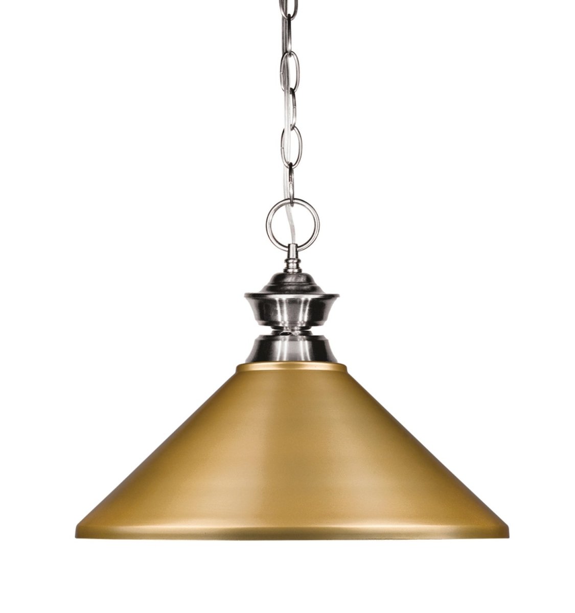 Suspension Pendant Lights - Nickel brossé Or satiné 14" by Z-Lite | Luminaires & cie