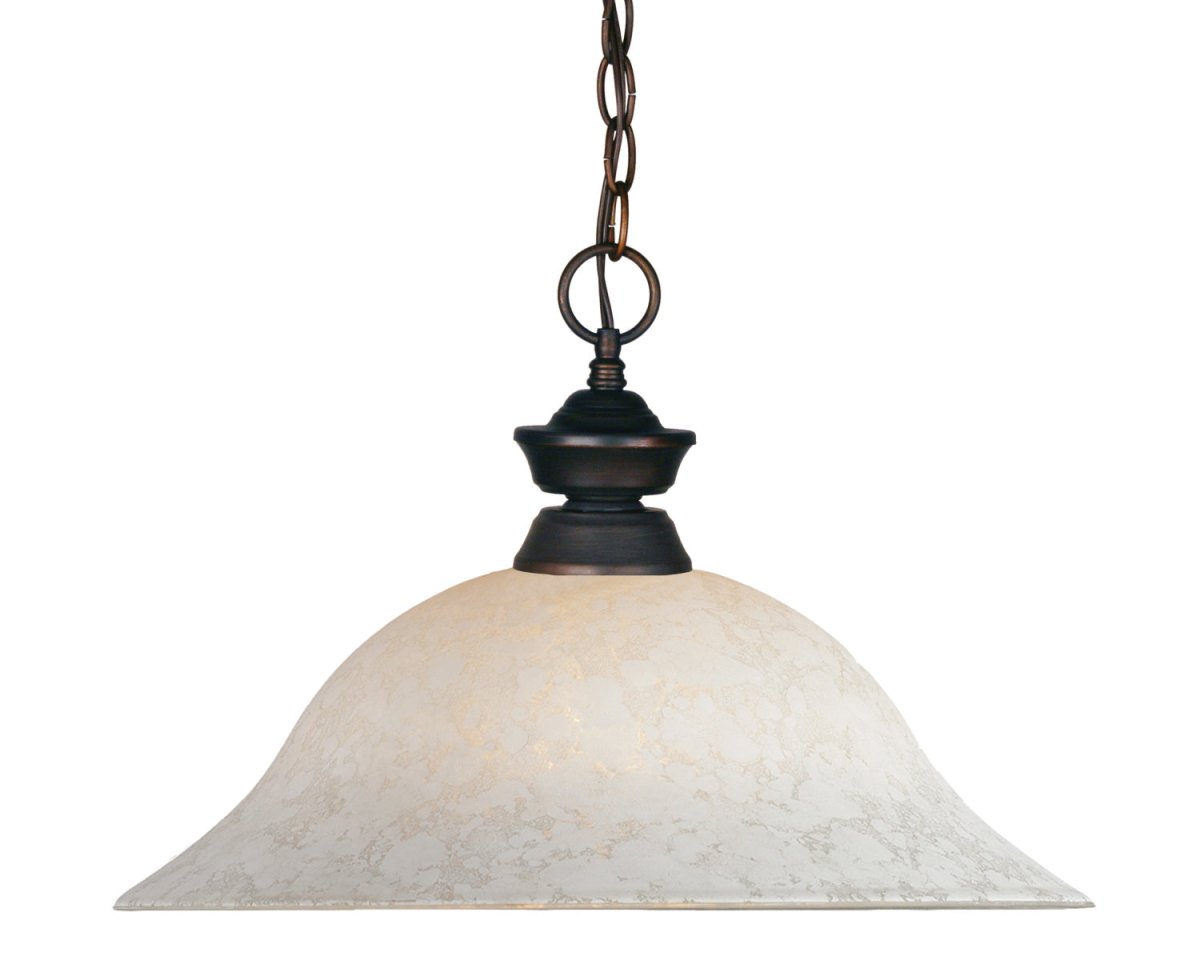 Suspension Pendant Lights - Bronze vieilli Blanc tacheté 16" by Z-Lite | Luminaires & cie