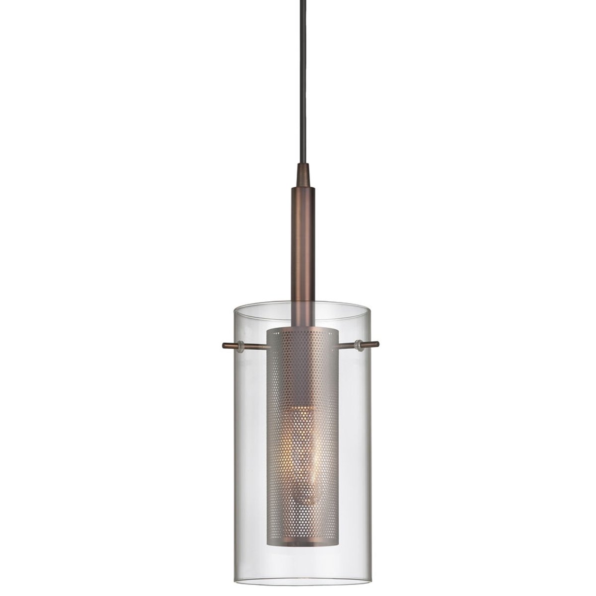 Suspension Percy - Bronze brossé à huile by Dainolite | Luminaires & cie