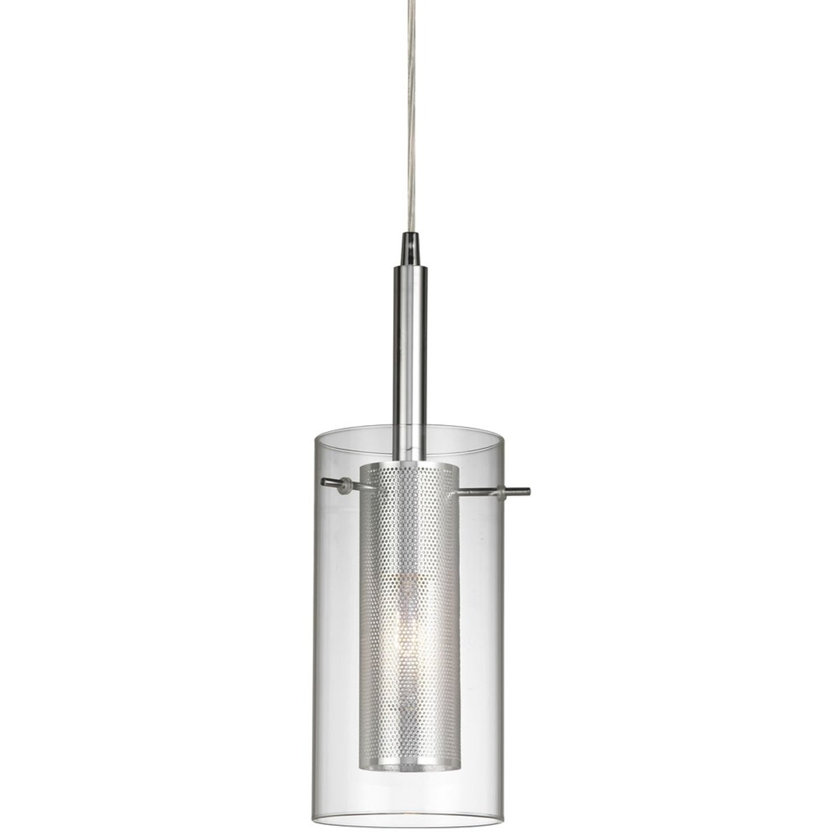 Suspension Percy - Chrome poli by Dainolite | Luminaires & cie