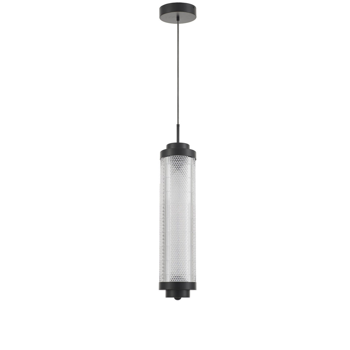 Mini-suspension Peri 19", Transparent / Noir mat – Dainolite