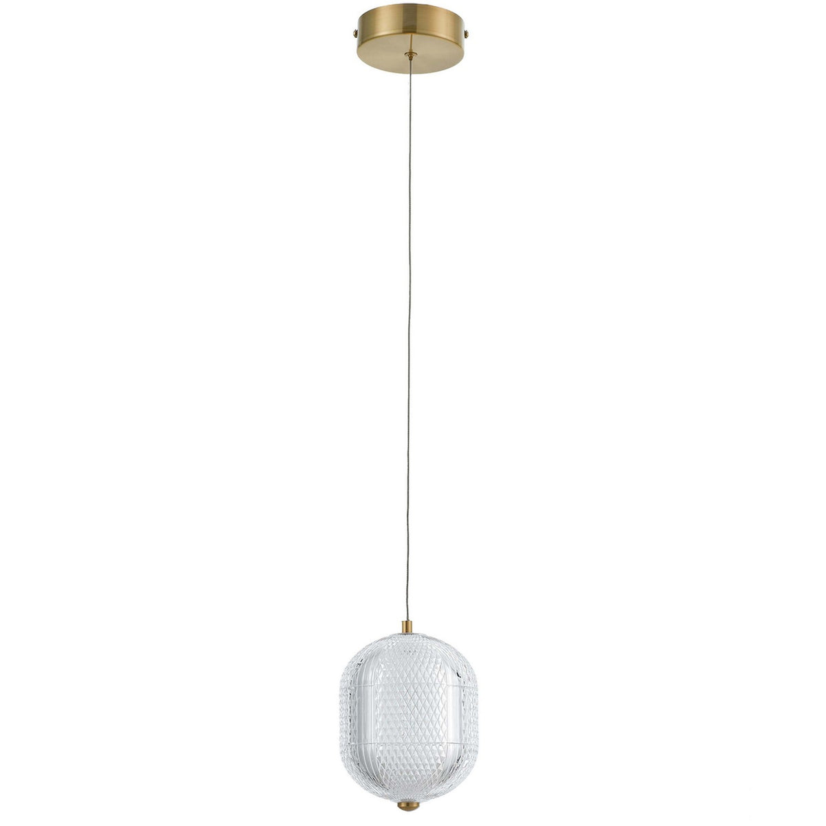 Mini-suspension Peri 10", Transparent / Laiton vieilli – Dainolite