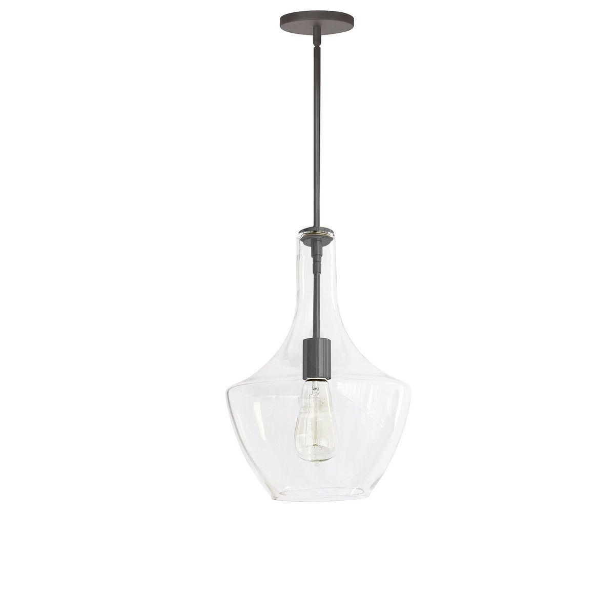 Suspension Petalite 10 1/4", Transparent / Noir mat – Dainolite