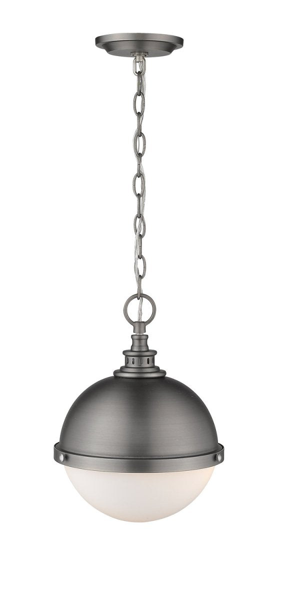 Suspension Peyton - Noir mat + Bronze d'usine 14 3/4" by Z-Lite | Luminaires & cie