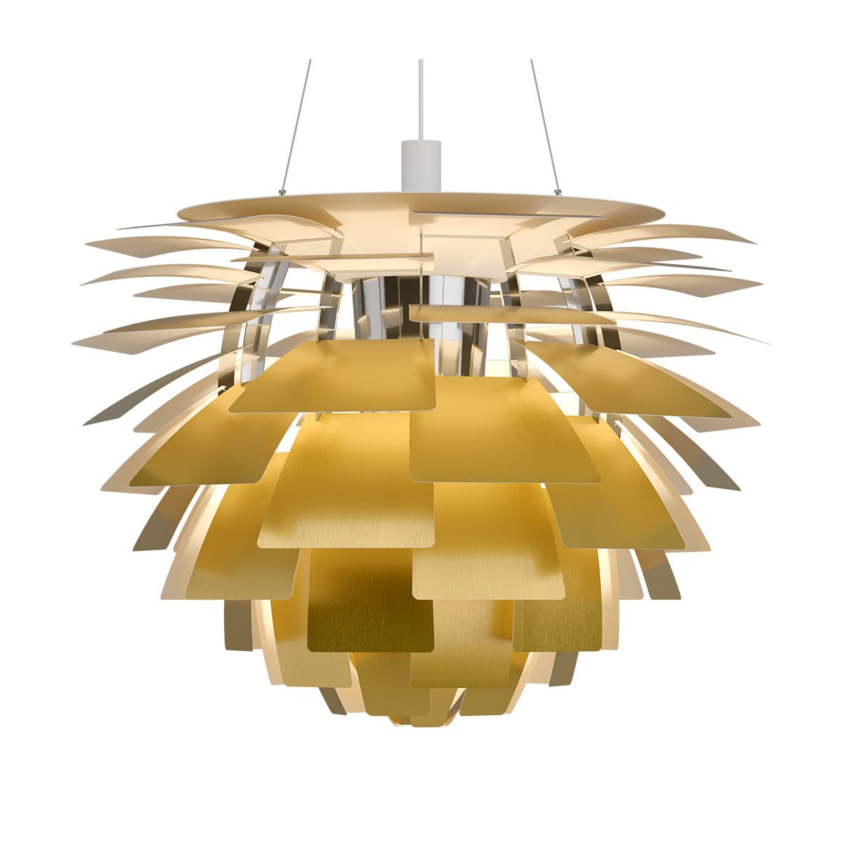 Suspension PH Artichoke - 33.1" Laiton DEL 3000°K (Dim 0 - 10V) by Louis Poulsen | Luminaires & cie