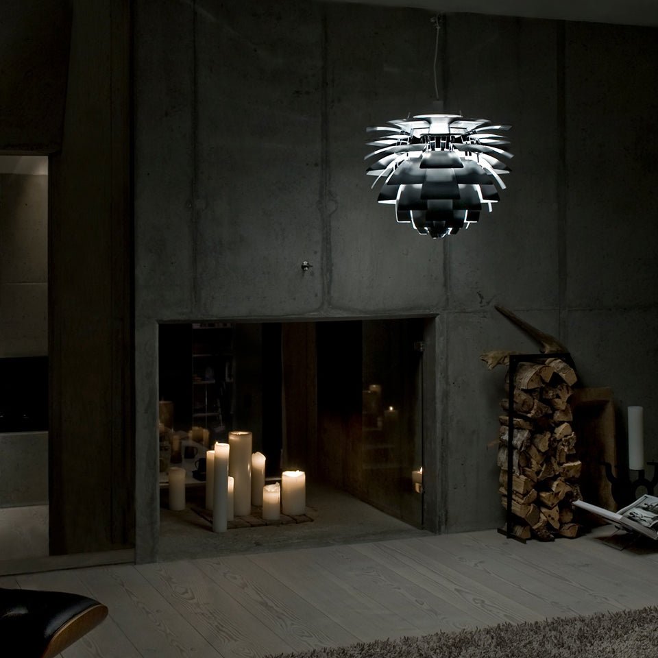 Suspension PH Artichoke - 33.1" Noir DEL 3000°K (Dim 0 - 10V) by Louis Poulsen | Luminaires & cie