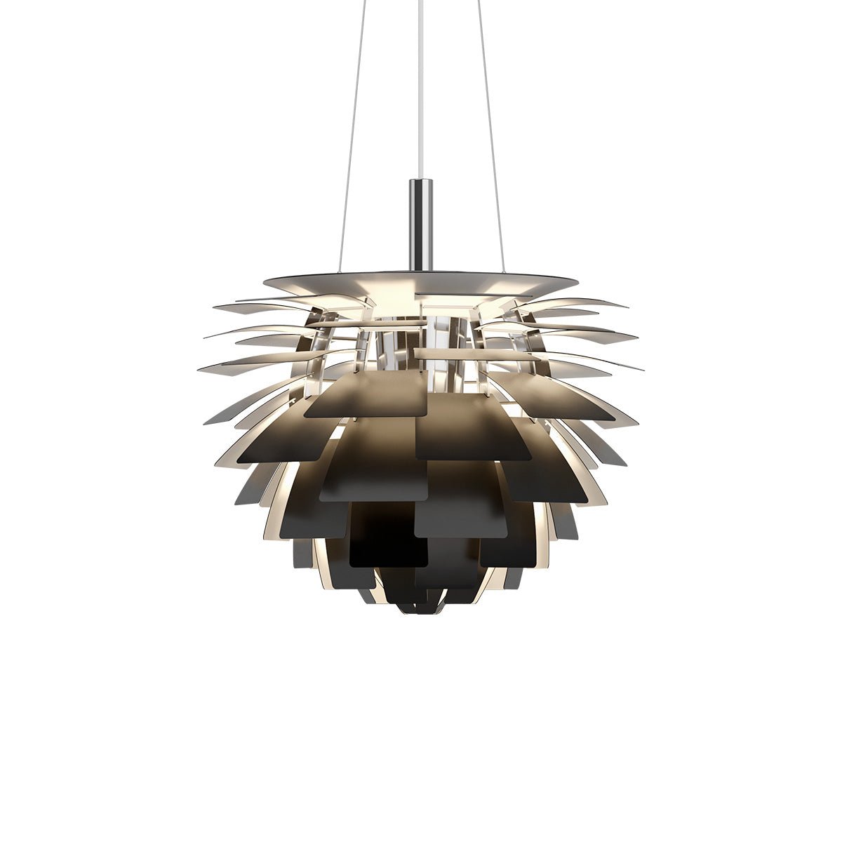 Suspension PH Artichoke - 18.9" Noir DEL DIM2WRM 3000°K - 1800°K by Louis Poulsen | Luminaires & cie