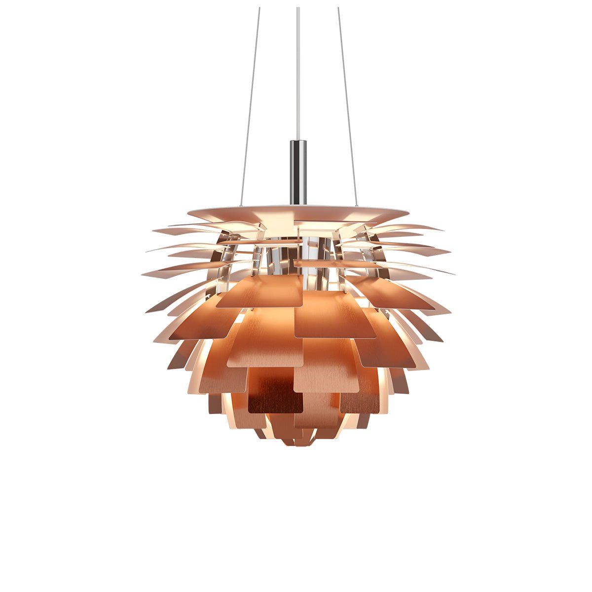 Suspension PH Artichoke - 18.9" Cuivre 1 x 200W E26 Medium by Louis Poulsen | Luminaires & cie