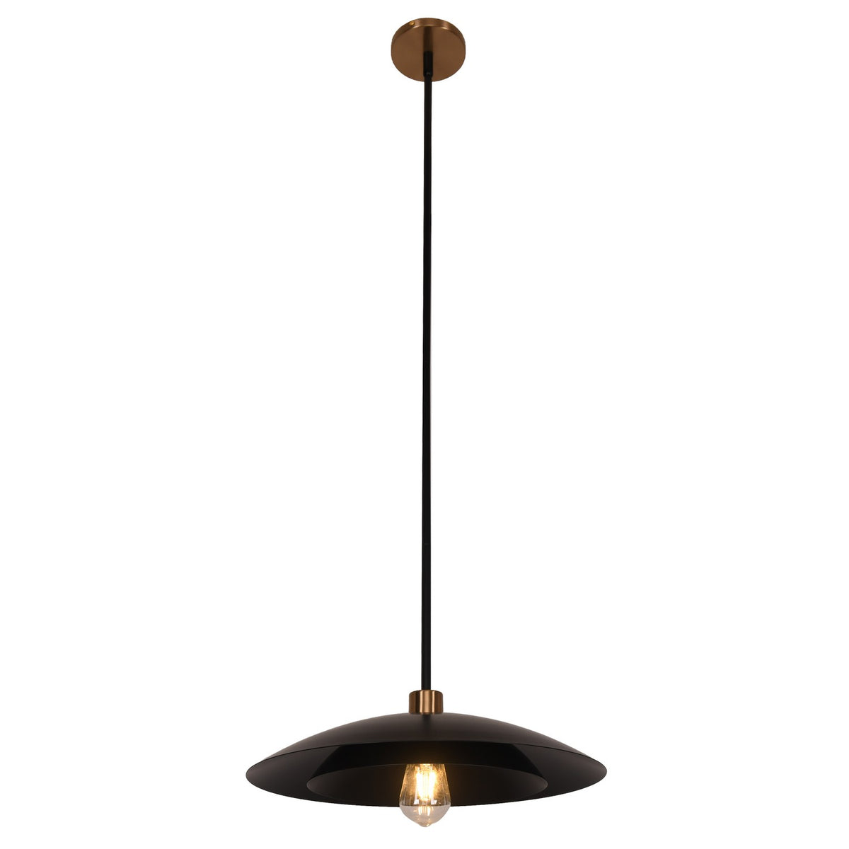 Suspension Pima Noir mat / Laiton vieilli – Dainolite
