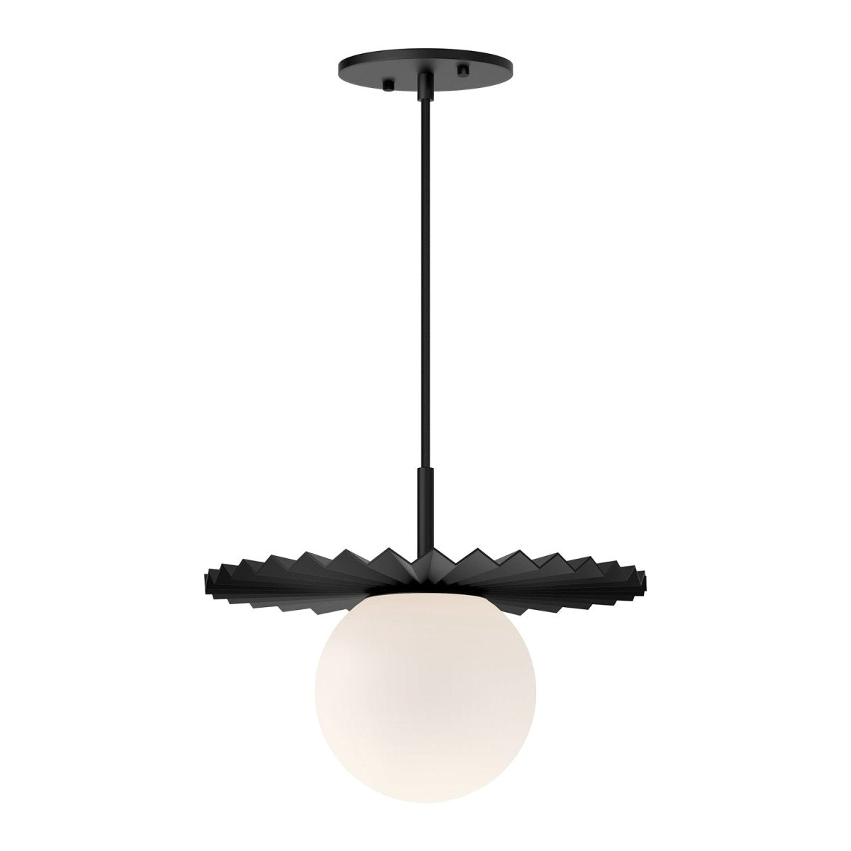 Suspension Plume - Verre mate mat / opale mate 11 7/8" by Alora Lighting | Luminaires & cie