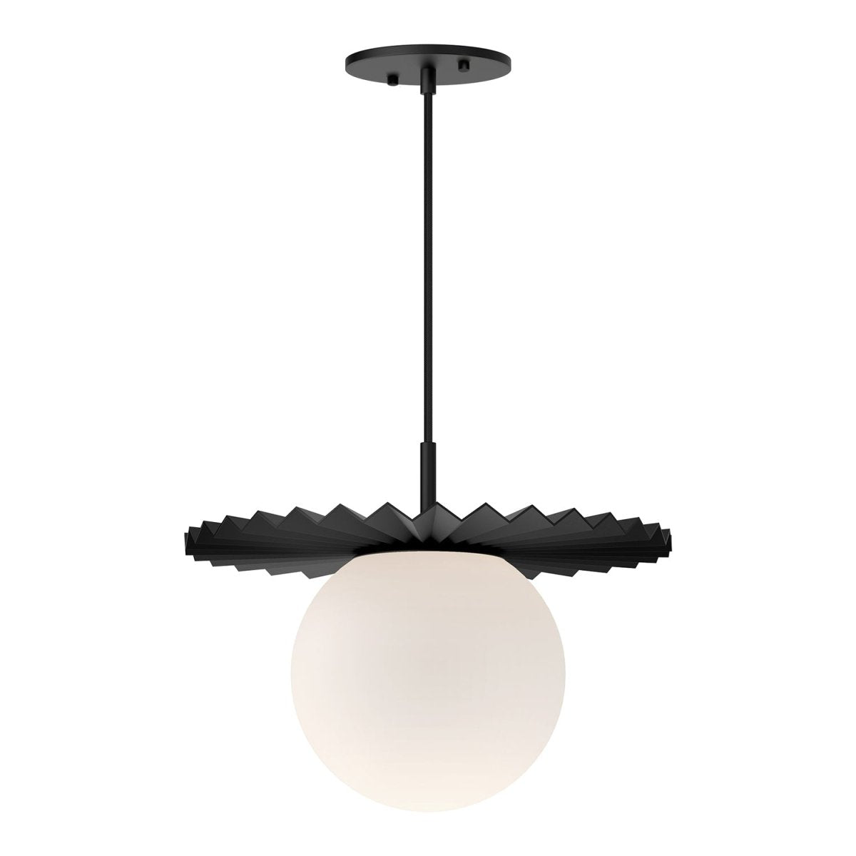Suspension Plume - Verre mate mat / opale mate 13 7/8" by Alora Lighting | Luminaires & cie