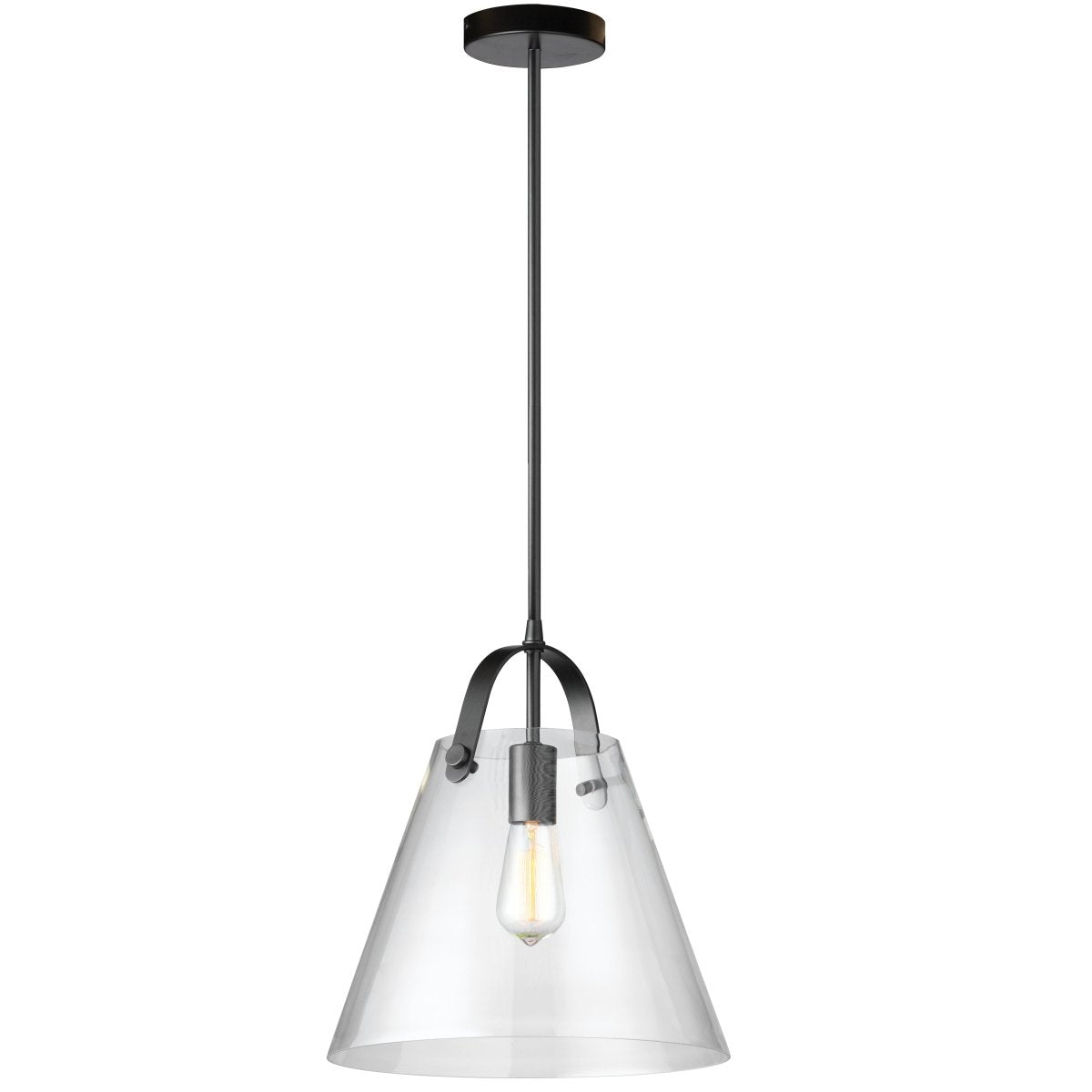 Suspension Polly - Noir 12 3/4" by Dainolite | Luminaires & cie