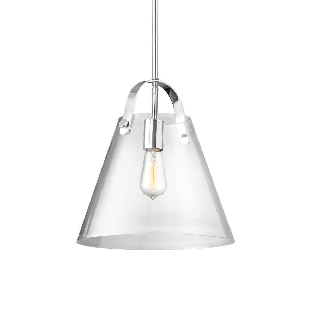 Suspension Polly - Chrome poli 12 3/4" by Dainolite | Luminaires & cie