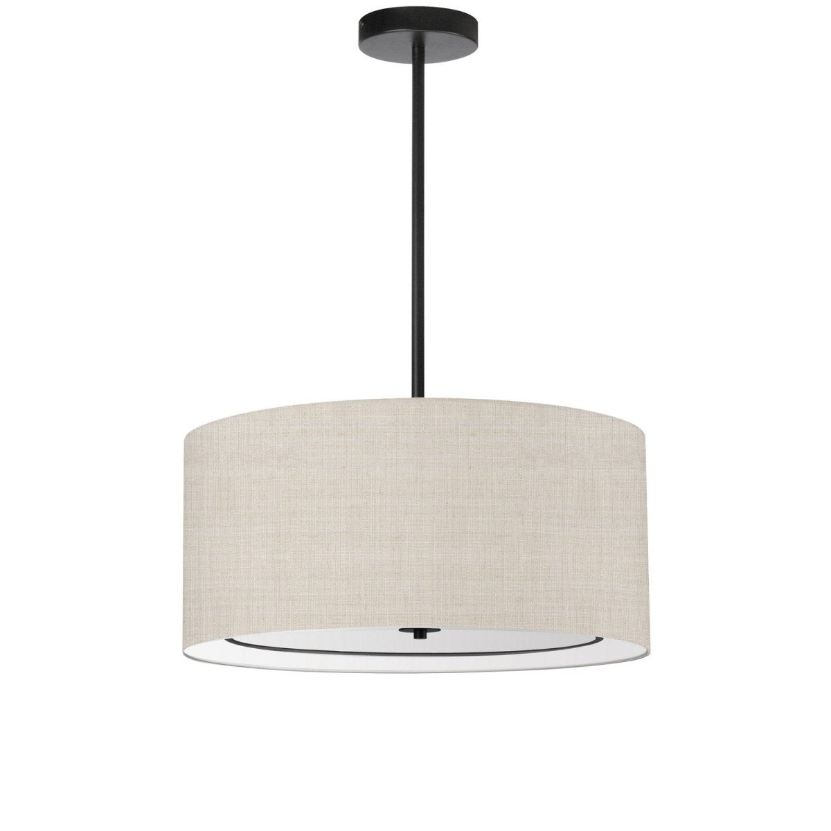 Suspension Porscha - 22" Beige / Noir mat by Dainolite | Luminaires & cie