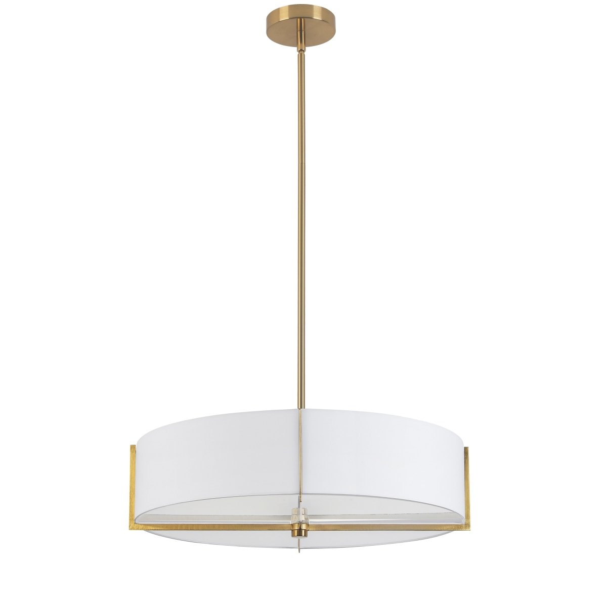Suspension Preston - Laiton vieilli Blanc 20 3/4" by Dainolite | Luminaires & cie
