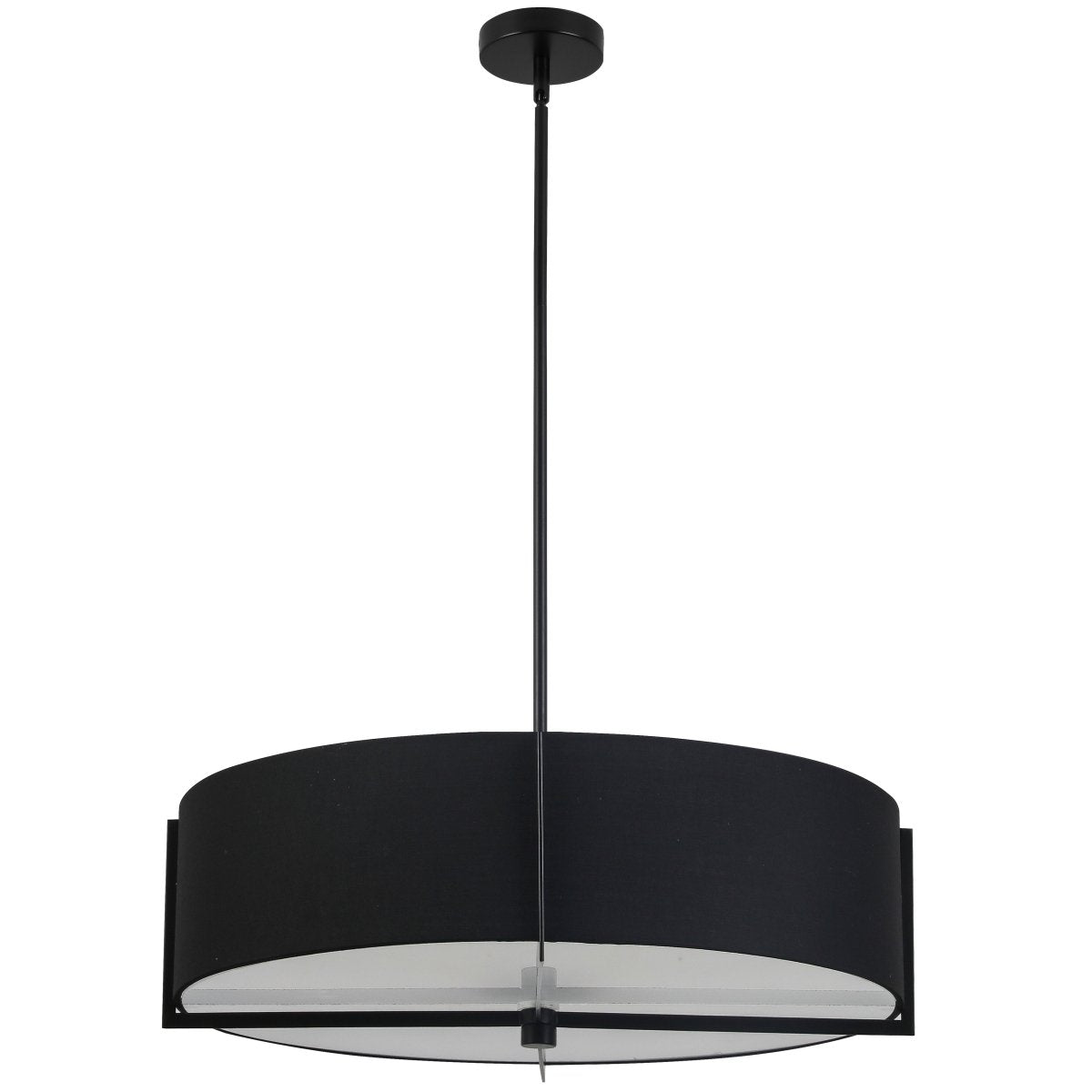 Suspension Preston - Noir Noir 26" by Dainolite | Luminaires & cie