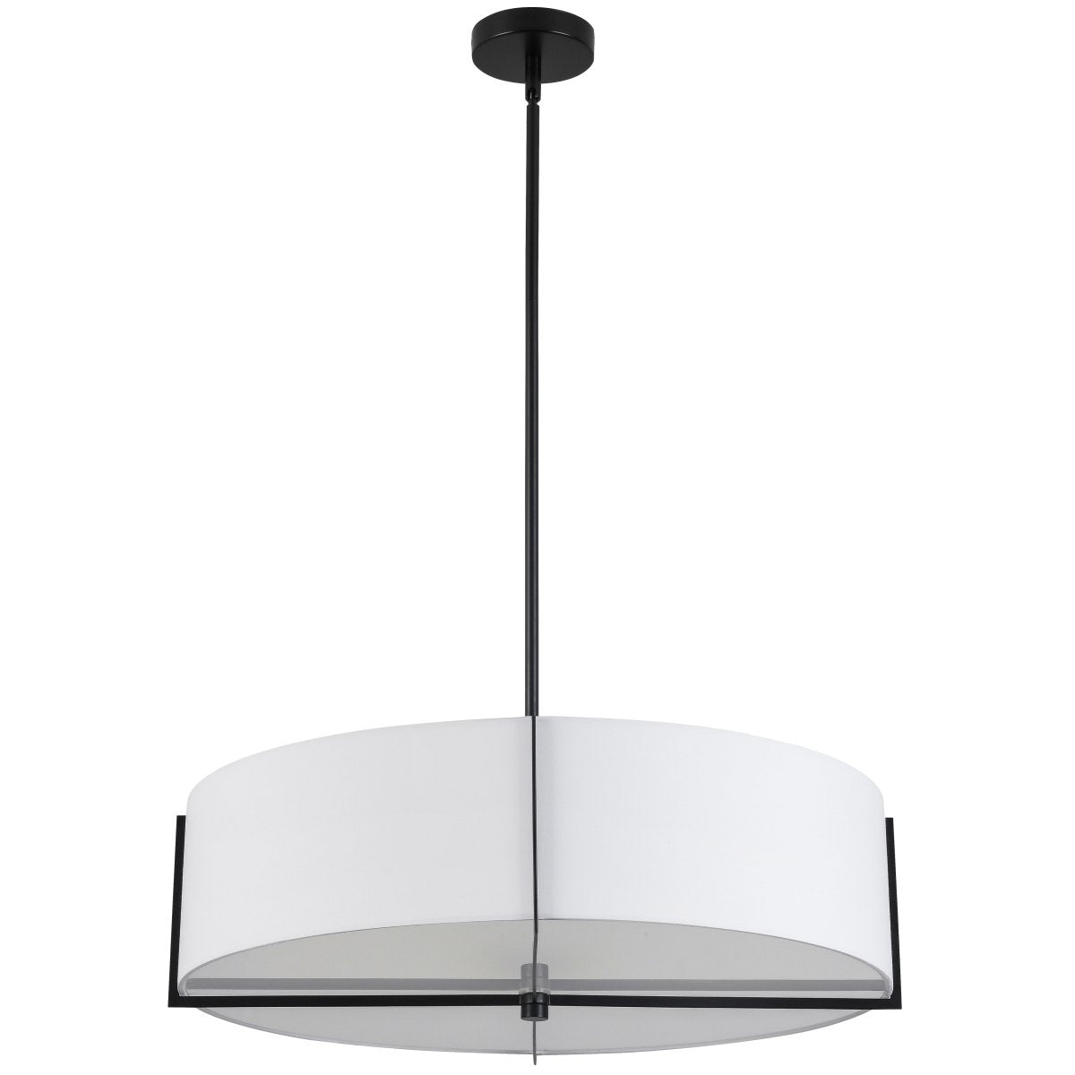 Suspension Preston - Noir Blanc 26" by Dainolite | Luminaires & cie