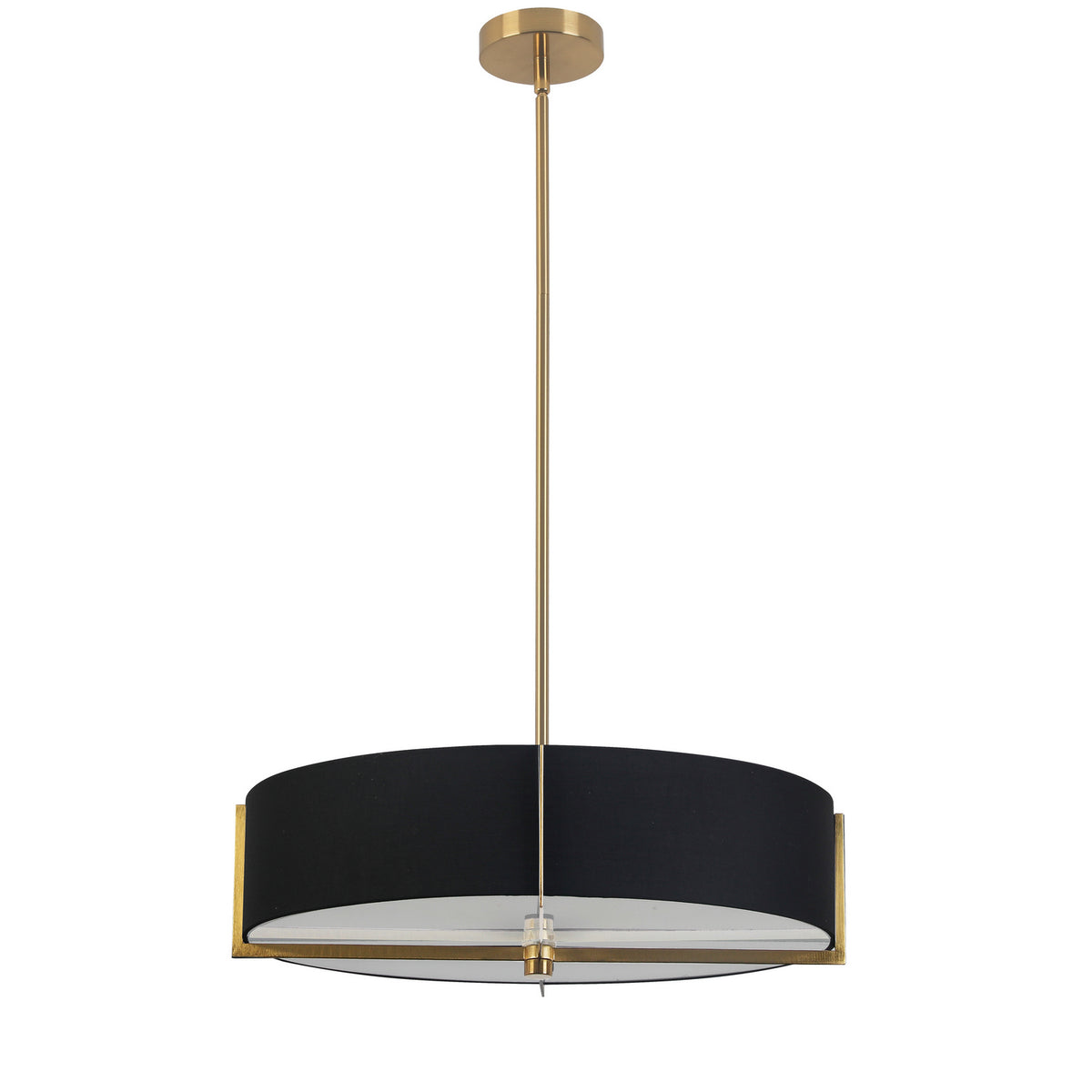 Suspension Preston 20 3/4", Noir, Laiton vieilli – Dainolite