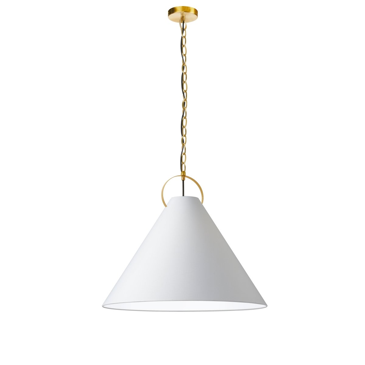 Suspension Princeton - Laiton vieilli Blanc 24" by Dainolite | Luminaires & cie
