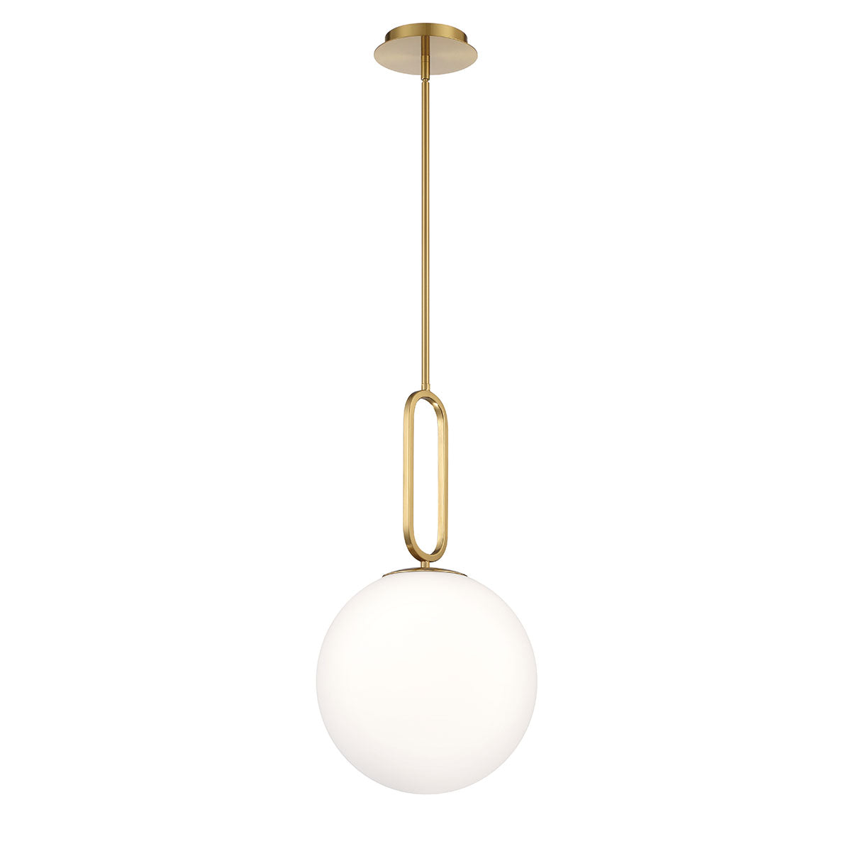 Suspension Prospect Or, Verre blanc globe – Eurofase