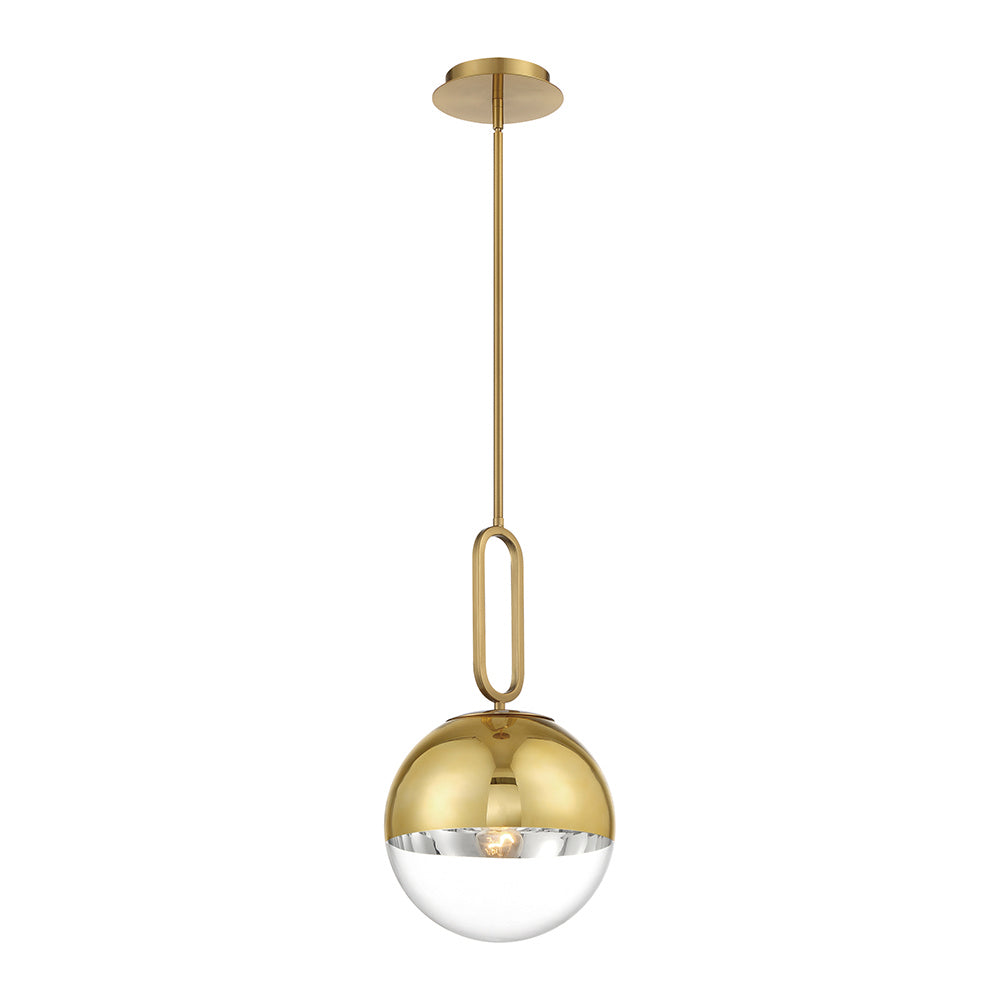 Suspension Prospect Or, Verre transparent globe – vue 2