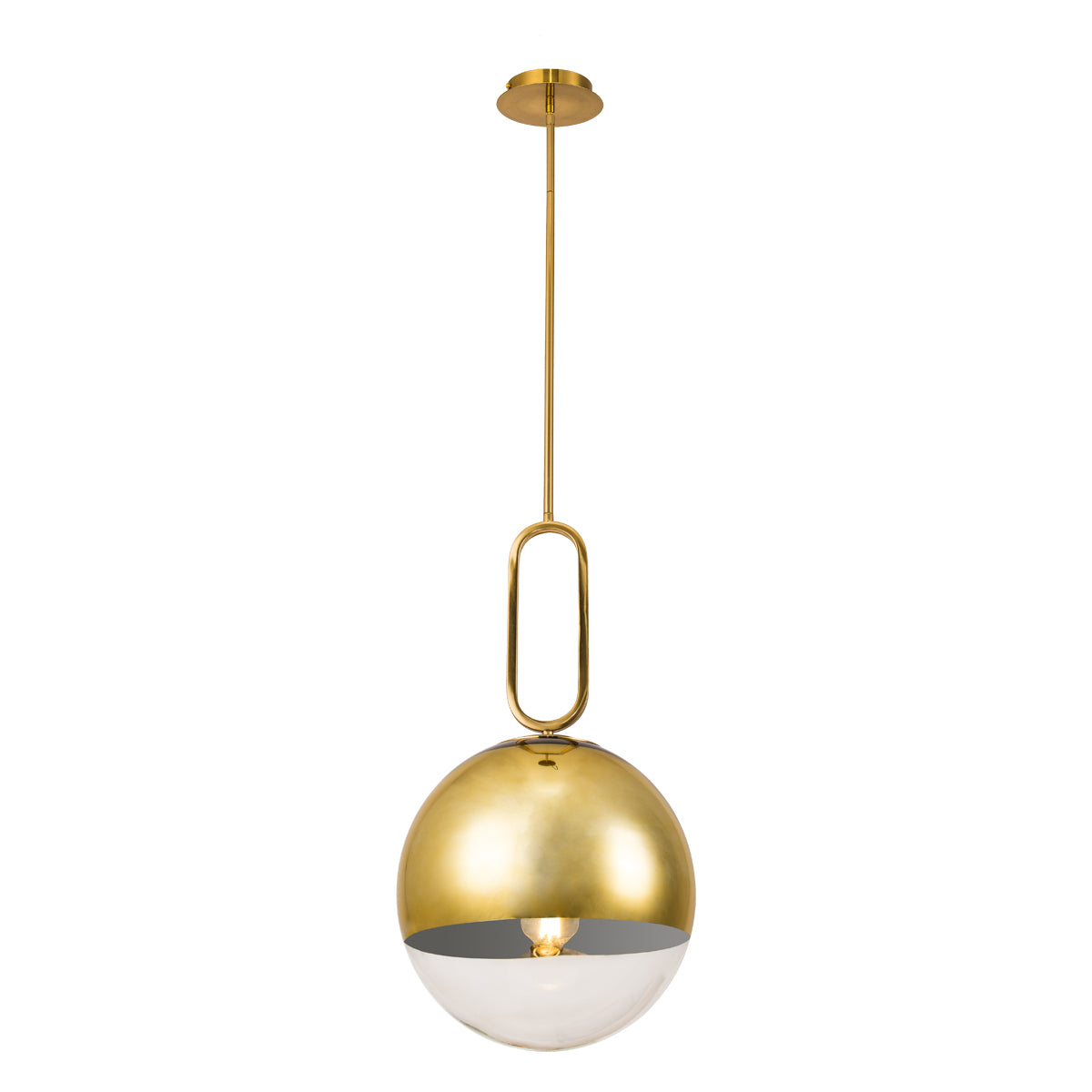 Suspension Prospect Or, Verre transparent globe – Eurofase