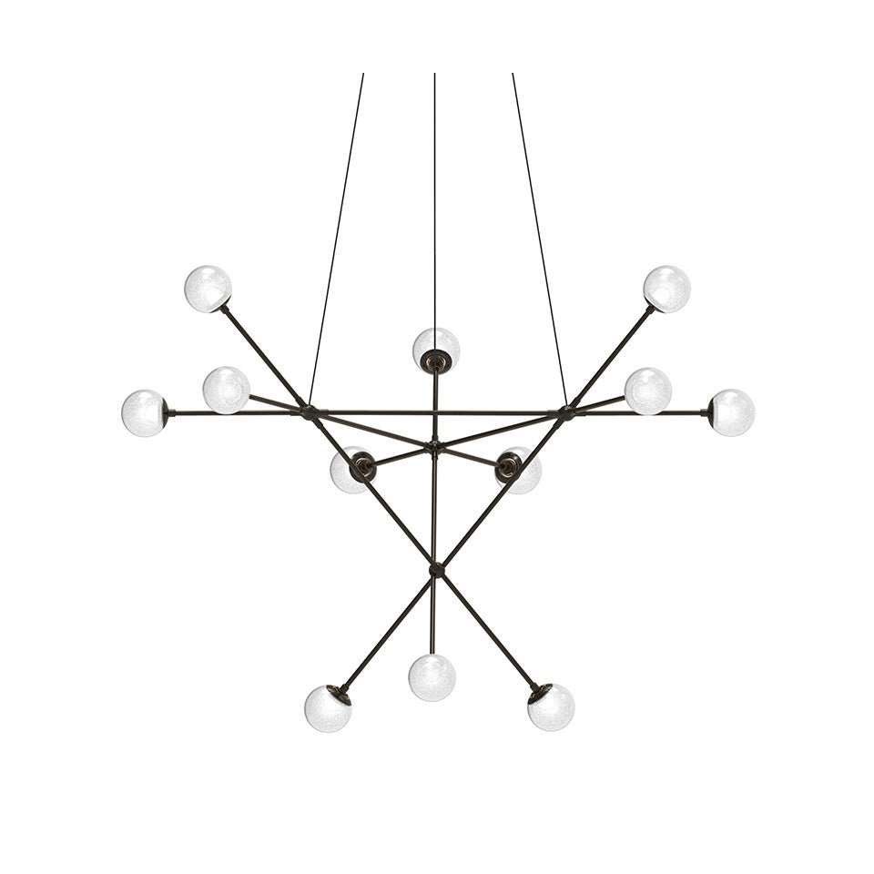 Suspension Proton - Nickel noir poli Alpha by Sonneman | Luminaires & cie