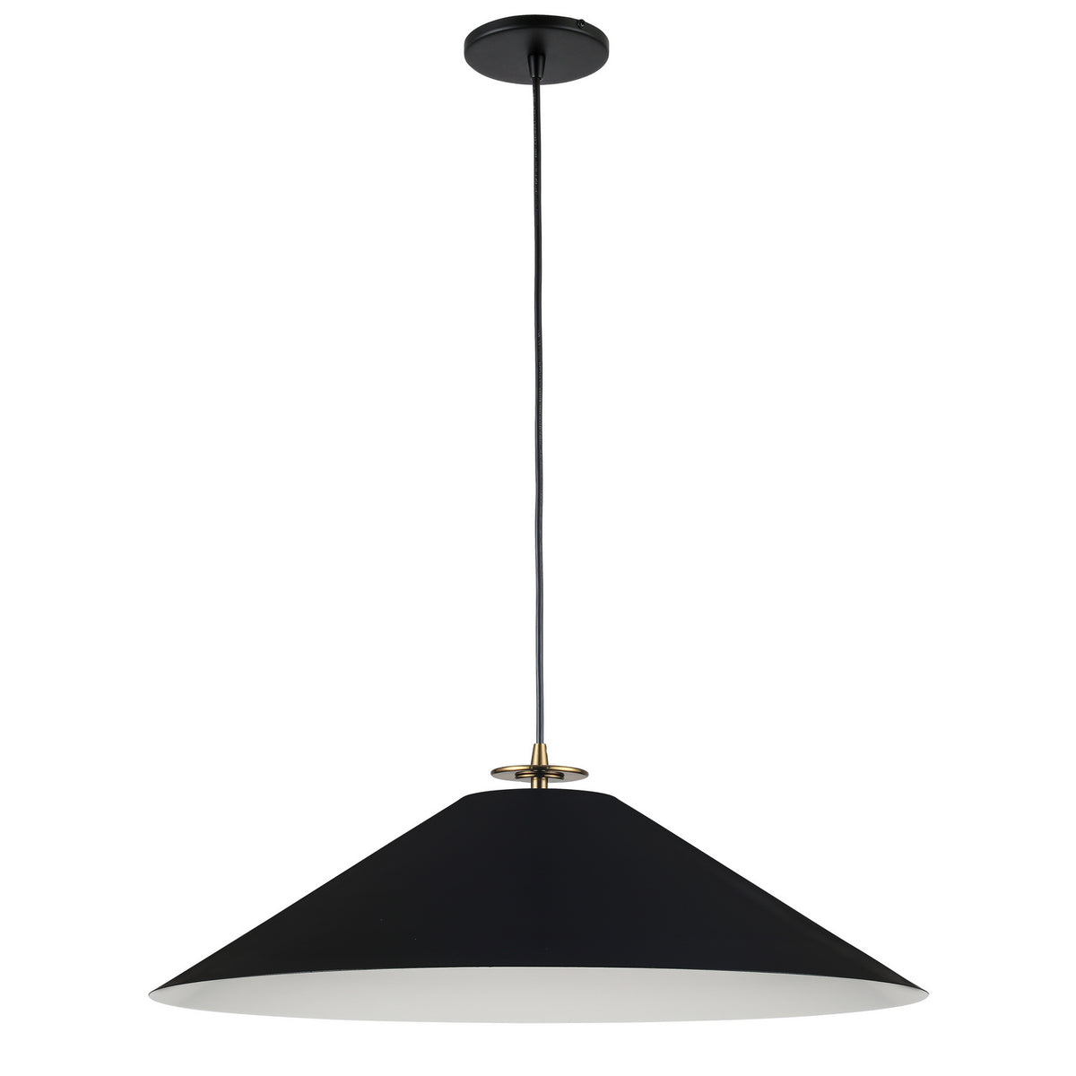 Suspension Prudence Noir mat et Laiton vieilli – Dainolite