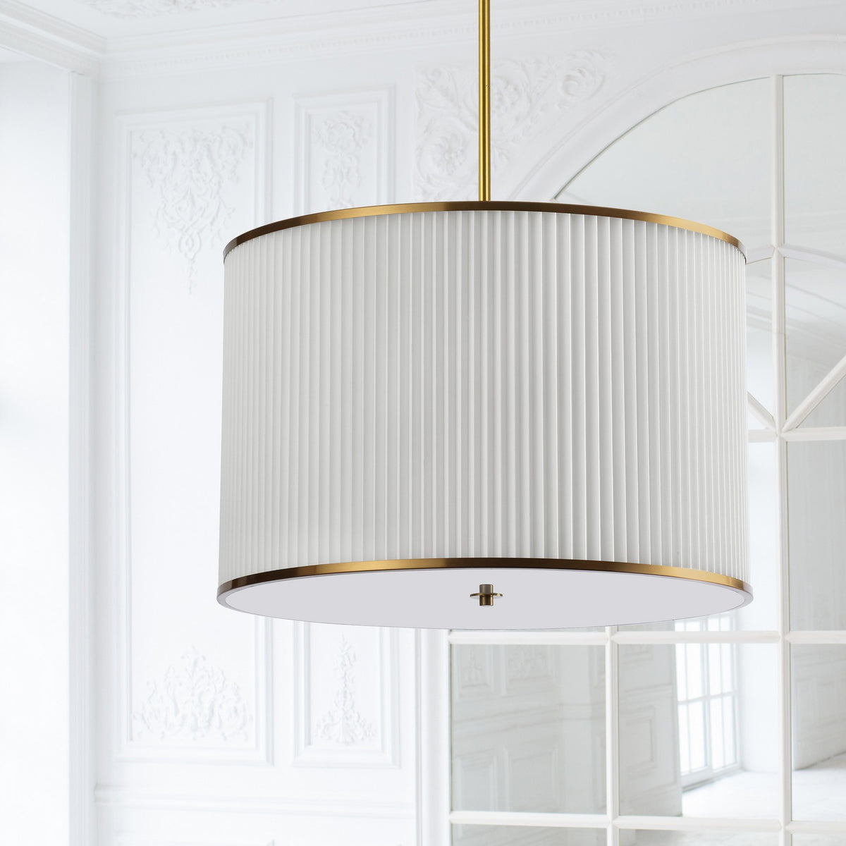 Suspension Prudy Blanc / Laiton vieilli – vue 2