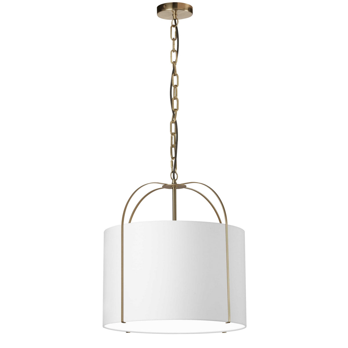 Suspension Quincy 18", Blanc / Or – Dainolite