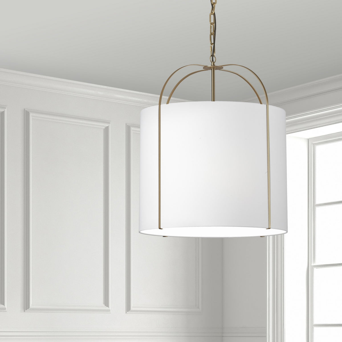 Suspension Quincy 22", Blanc / Or – vue 2