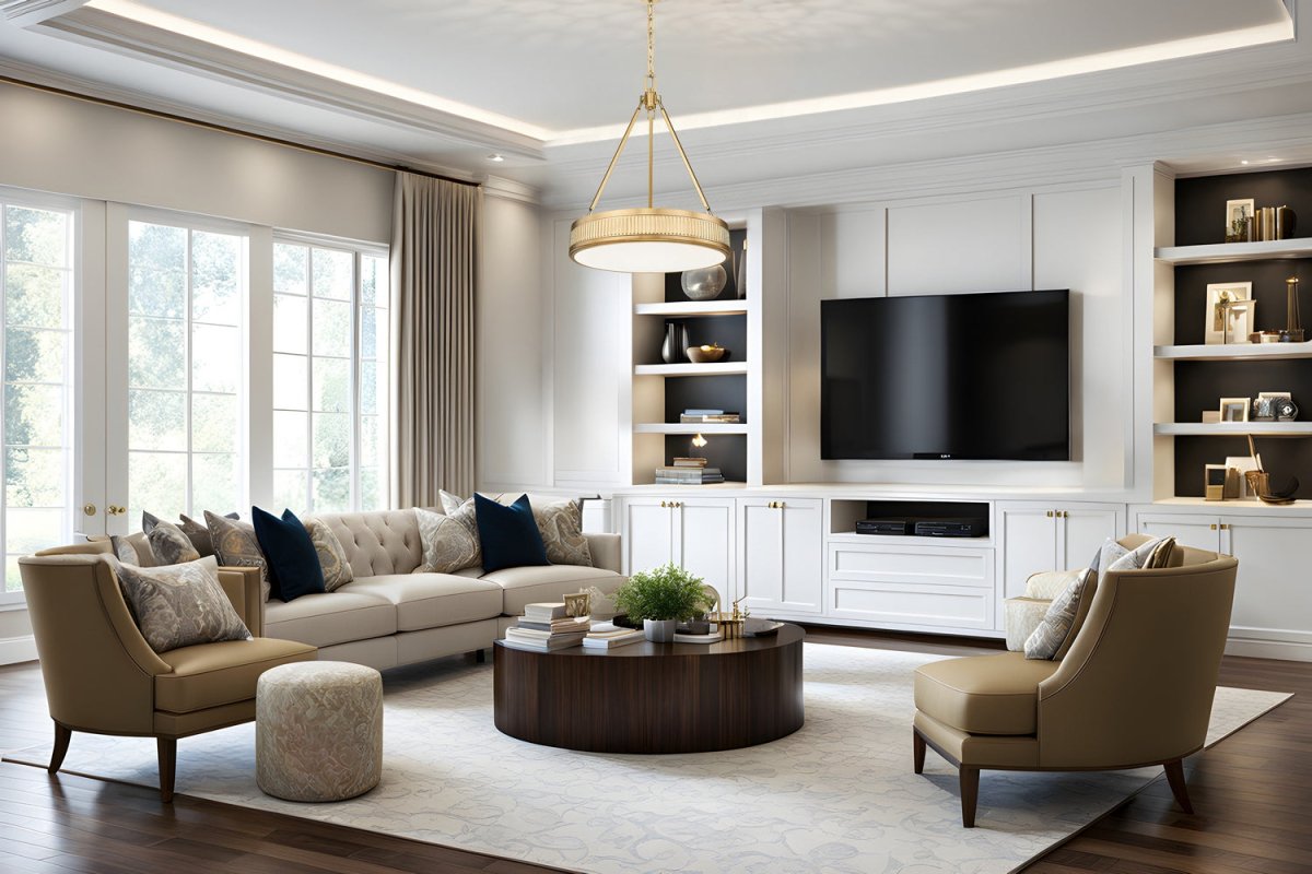 Suspension Quinn - Nickel satiné 32" by Z-Lite | Luminaires & cie