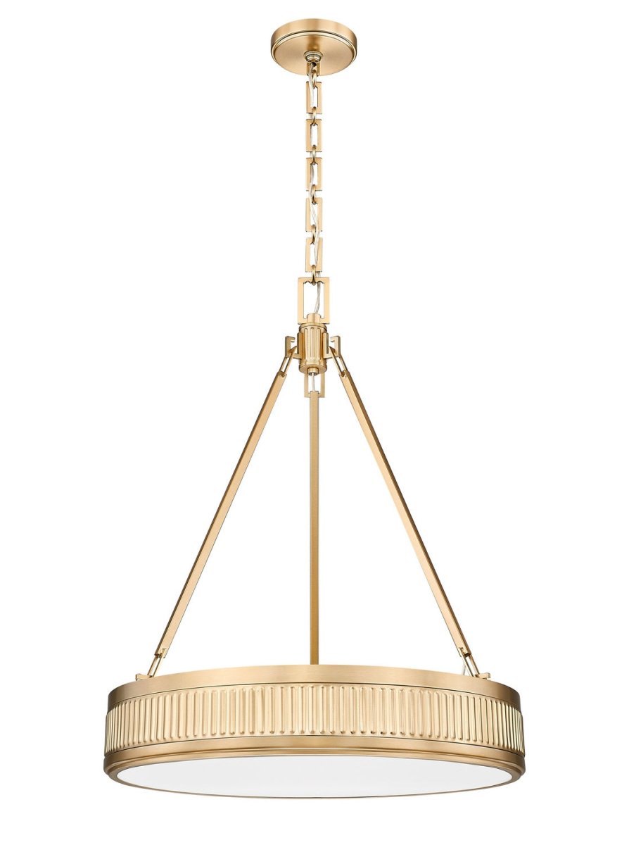 Suspension Quinn - Nickel satiné 32" by Z-Lite | Luminaires & cie