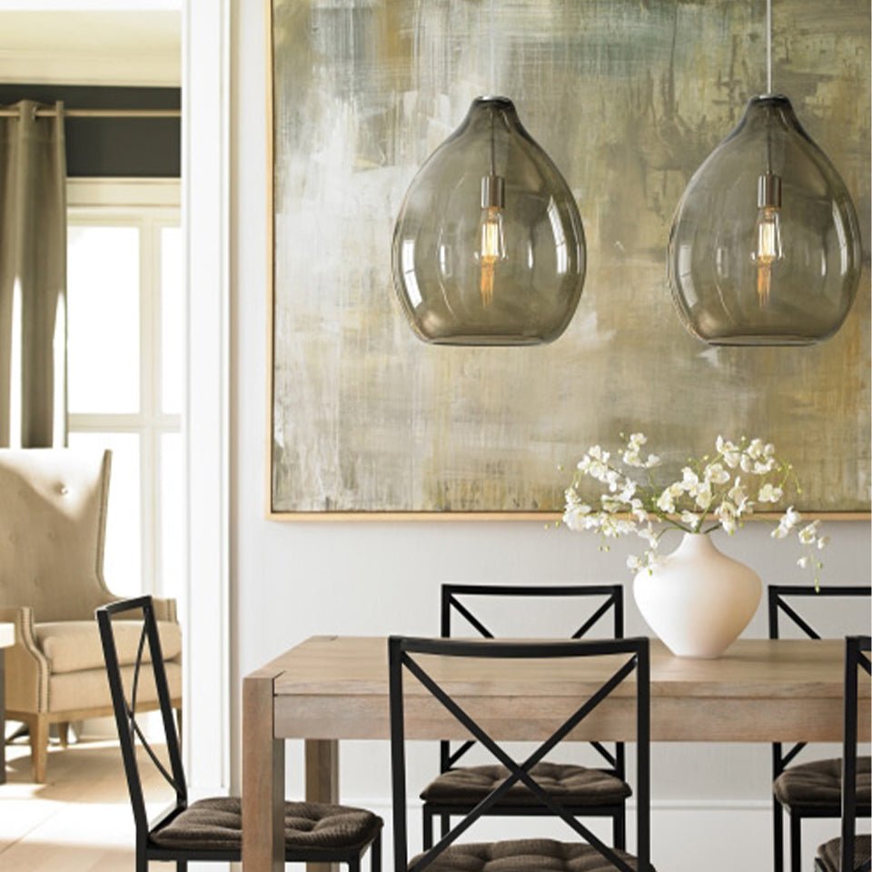 Suspension Quinton - Nickel satiné Fumée Oui by Tech Lighting | Luminaires & cie