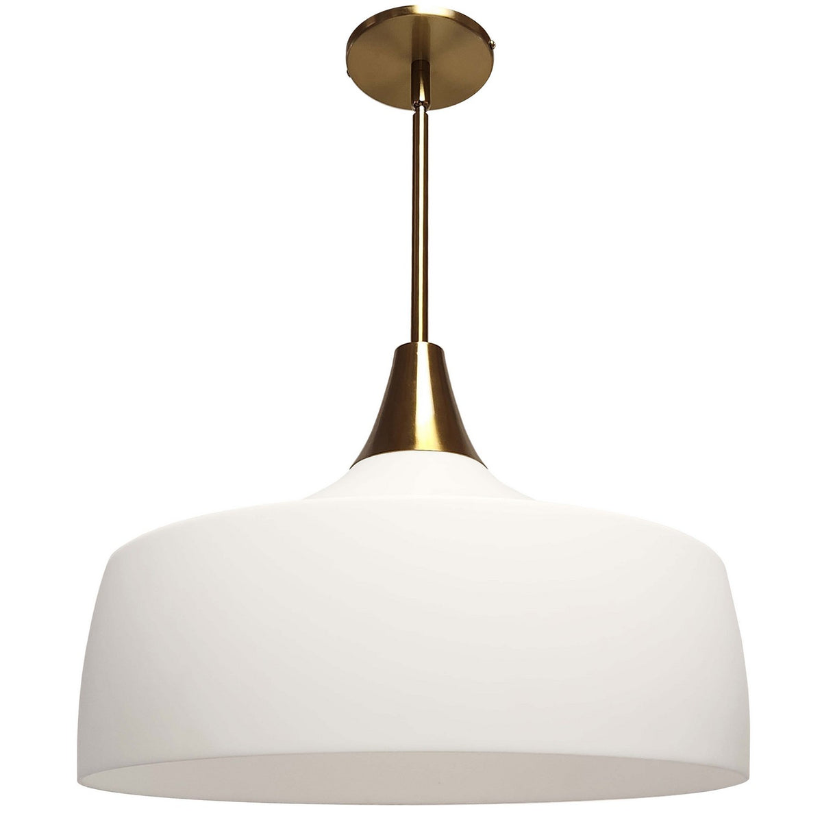 Suspension Rachana Blanc / Laiton vieilli – Dainolite