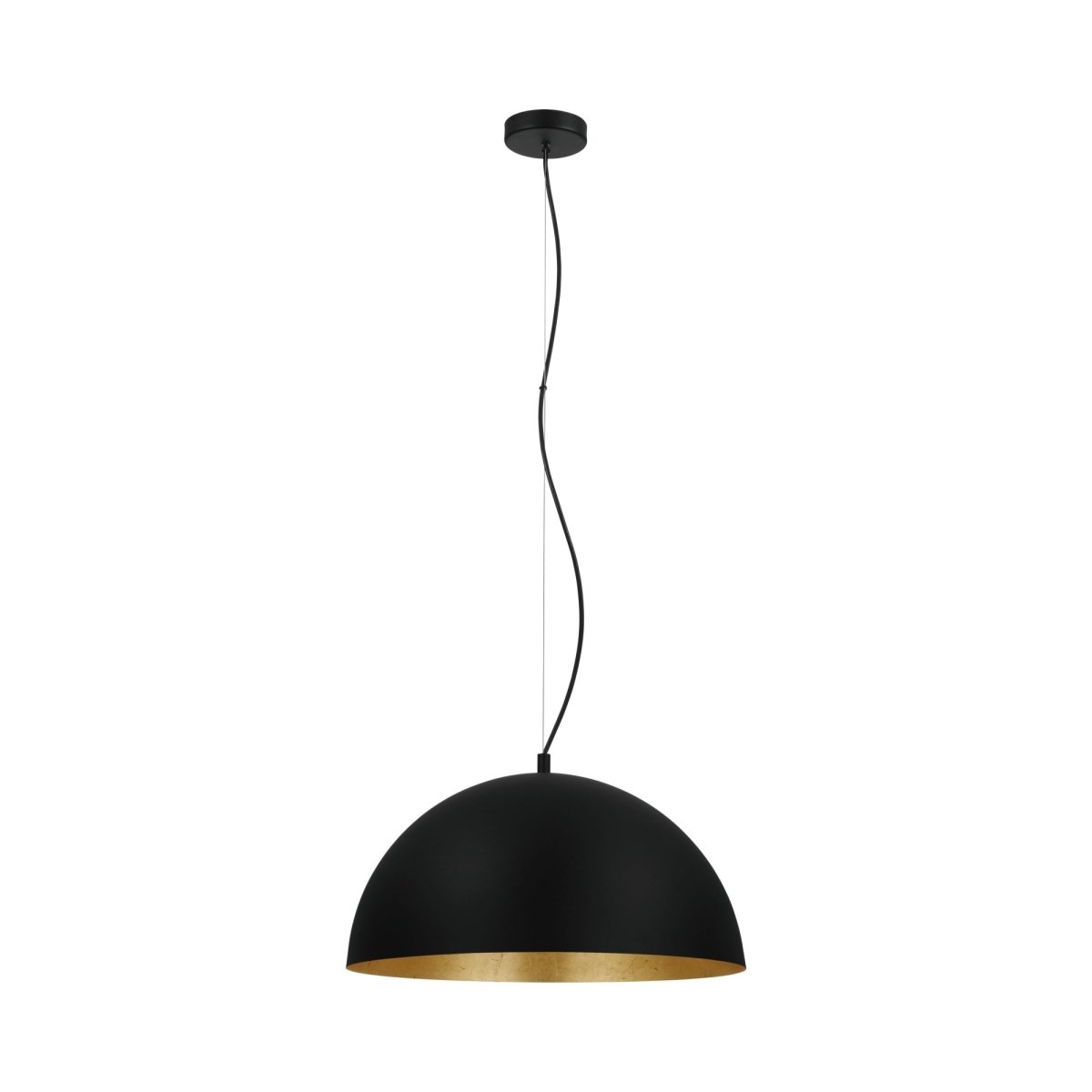 Suspension Rafaelino - Noir Noir et feuille d'or 21" by Eglo | Luminaires & cie