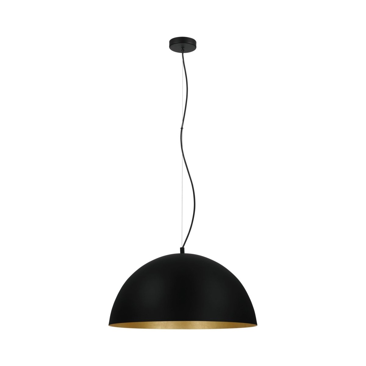 Suspension Rafaelino - Noir Noir et feuille d'or 23 5/8" by Eglo | Luminaires & cie
