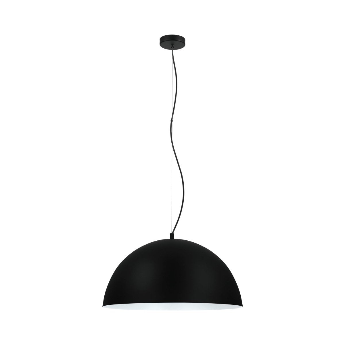 Suspension Rafaelino - Noir Noir et blanc mat 23 5/8" by Eglo | Luminaires & cie