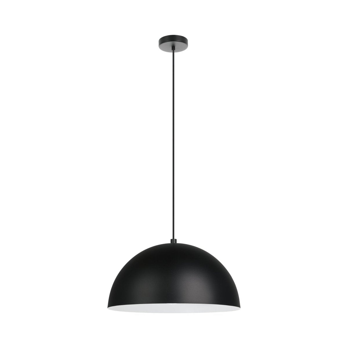 Suspension Rafaelino - Noir Noir et blanc mat 15" by Eglo | Luminaires & cie