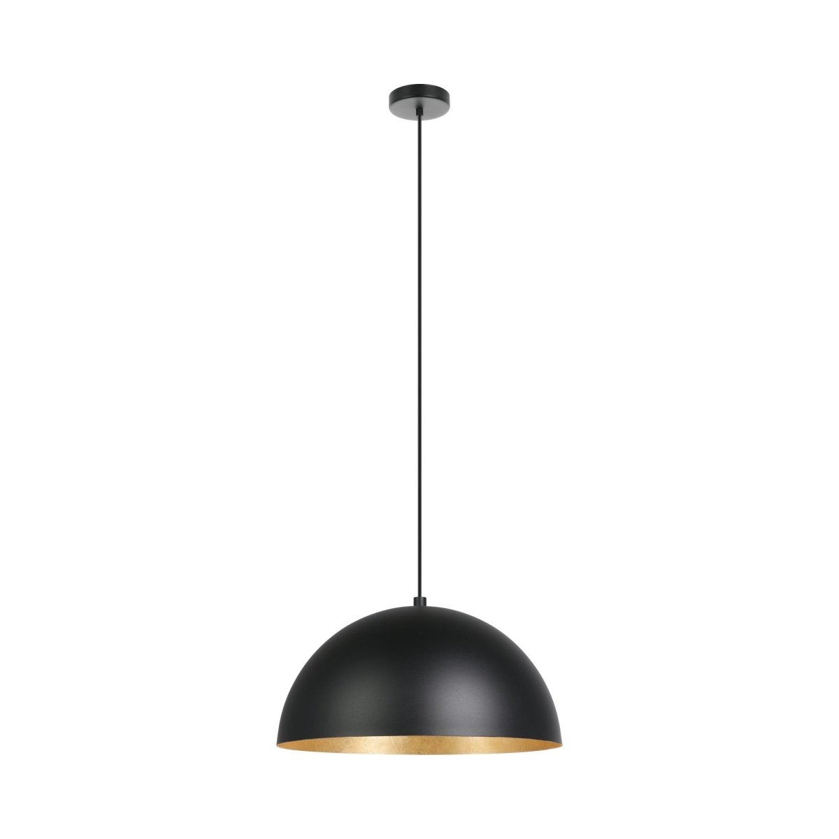 Suspension Rafaelino - Noir Noir et feuille d'or 15" by Eglo | Luminaires & cie