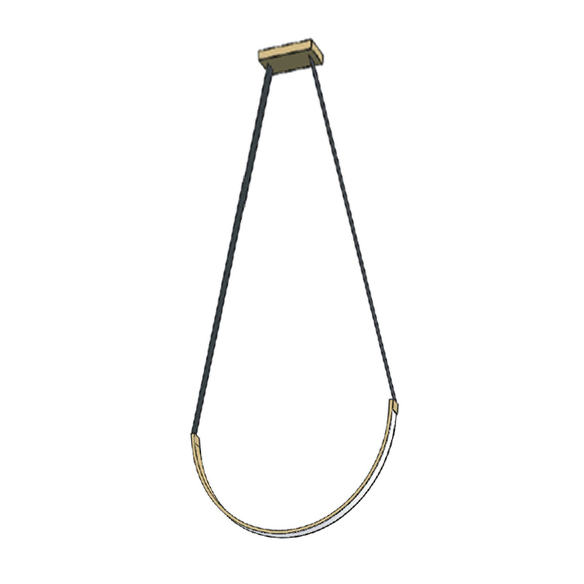 Suspension Regan 24", Laiton vieilli – vue 2
