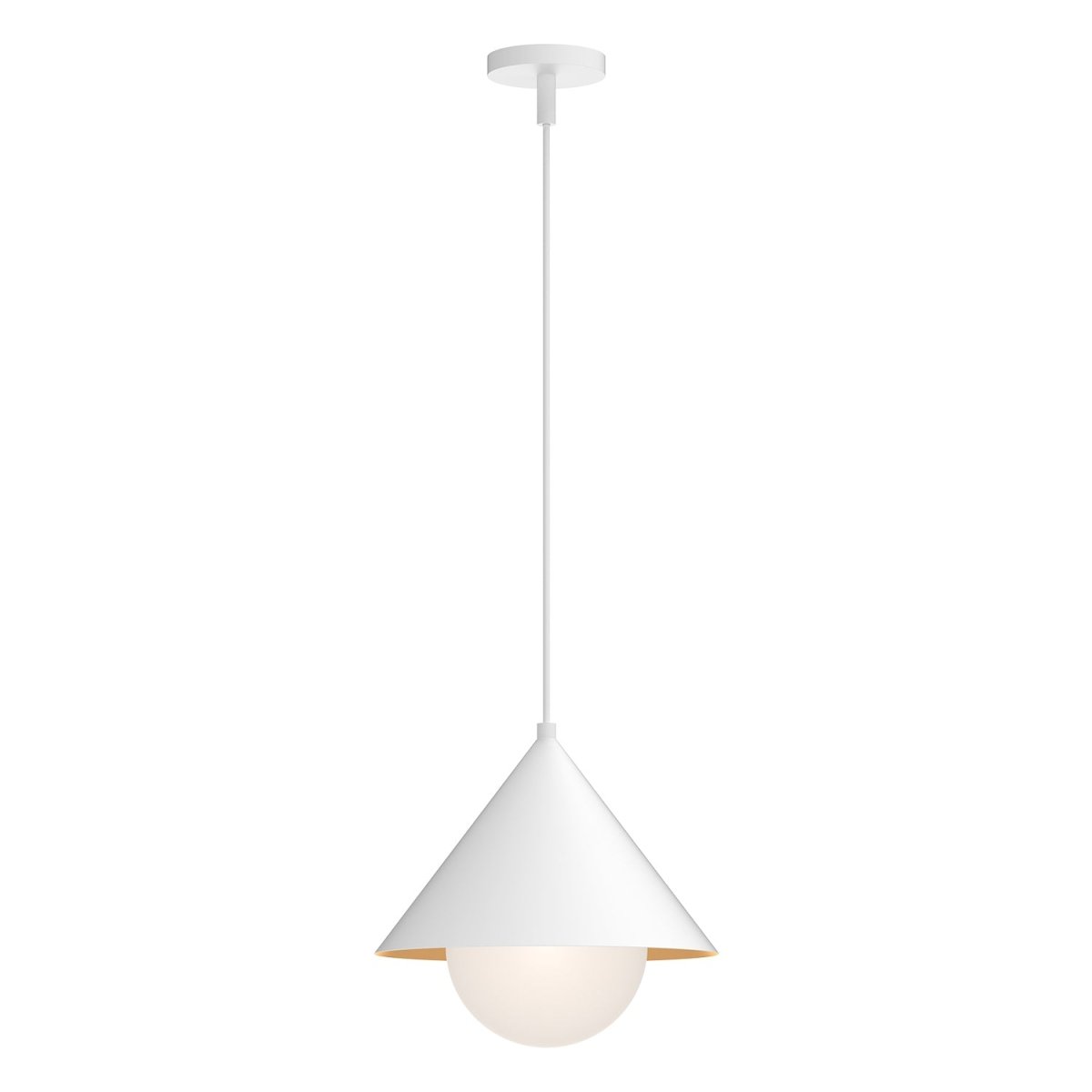 Suspension Remy - Verre blanc / opale by Alora Lighting | Luminaires & cie