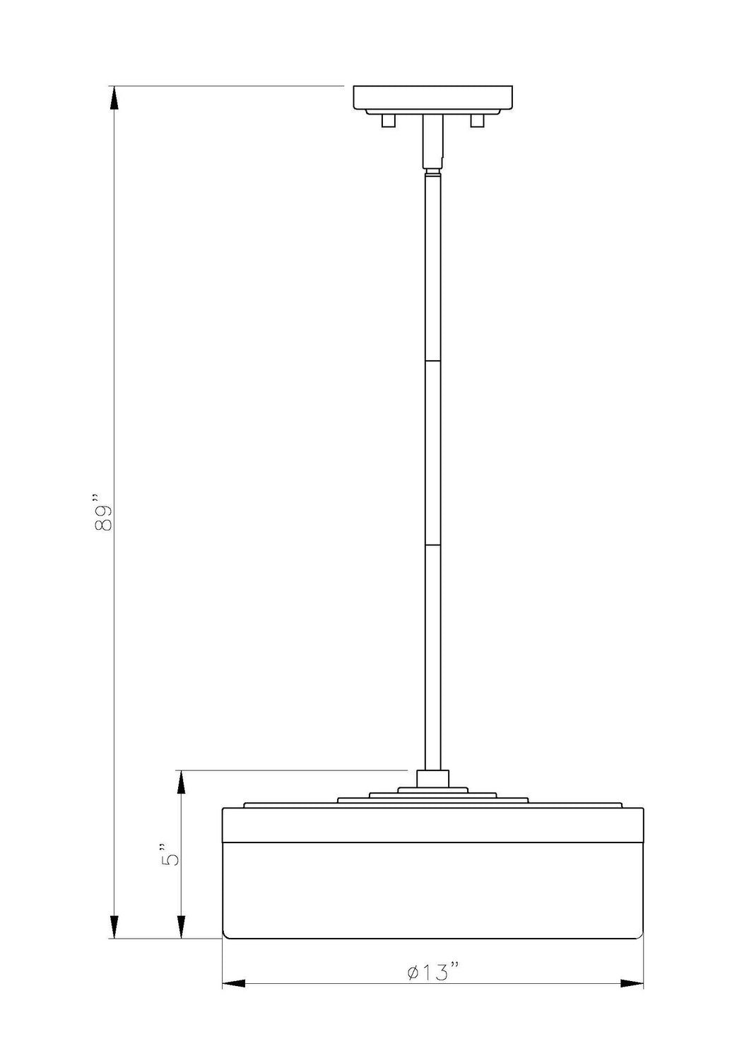 Suspension Renaud Noir mat – vue 4