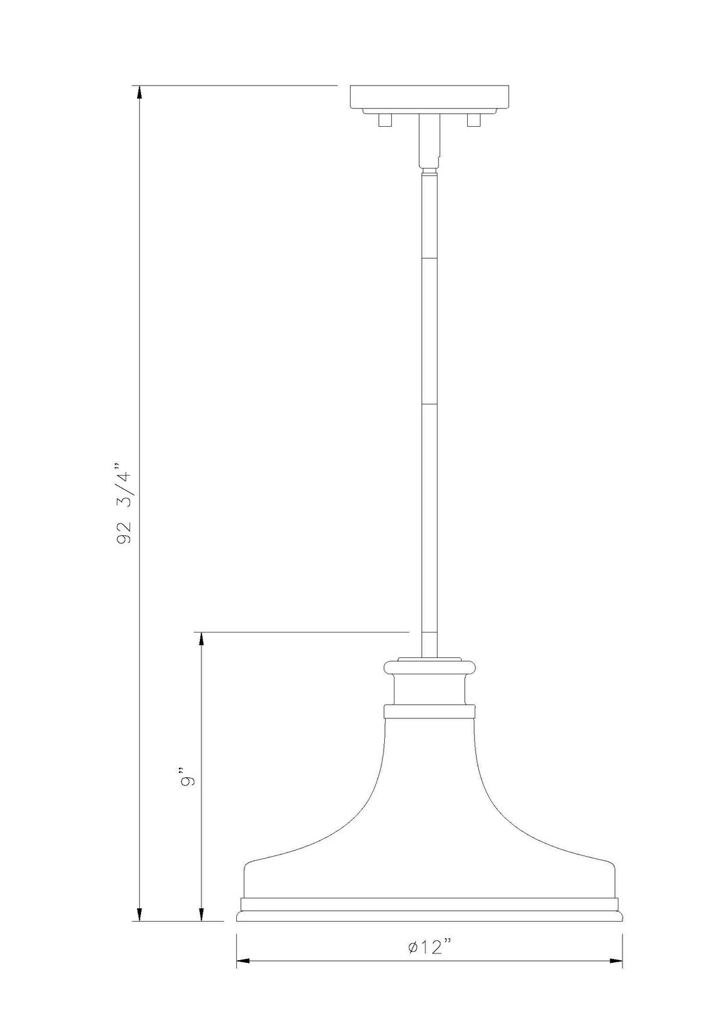 Suspension Reznor Nickel brossé, 12" – vue 5