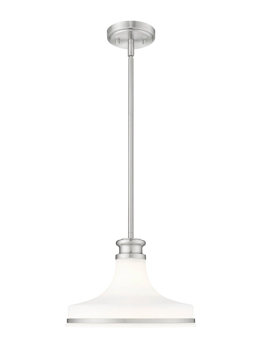 Suspension Reznor - Nickel brossé 12" by Z-Lite | Luminaires & cie