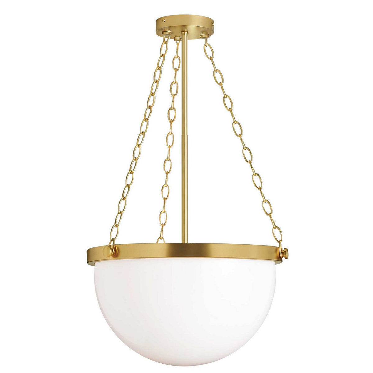 Suspension Rhonda Blanc / Laiton vieilli – Dainolite