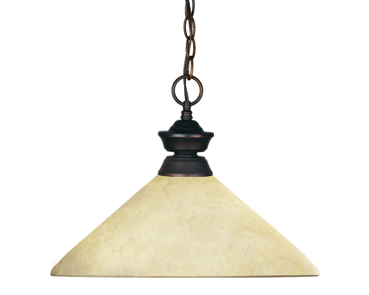 Suspension Riviera Bronze vieilli, Moucheté doré, 11" – Z-Lite