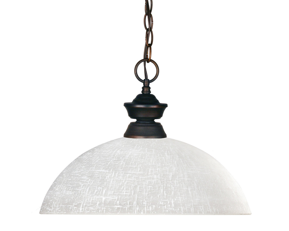 Suspension Riviera Bronze vieilli, Lin blanc, 11" – Z-Lite